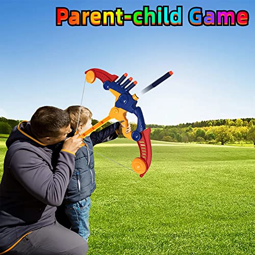 Soft Arrow Bow Set For Kids Beginner, Easy Foam Archery Kit For Starters, With 4 Soft Darts Arrows, Safe Outdoor Indoor Shooting Games Activity For Toddler Boys Girls (Red) #TOP5