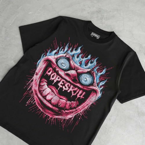 Image of DopeSkill Halloween Graphic Tee Streetwear Hip Hop Hypebeast Unisex T-Shirt Sneaker Colour Matching Shirts Spooky Graphic