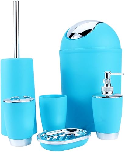 Miniatura 8 de Juego de accesorios de baño, dispensador de jabonera, vaso, soporte para cepillos de dientes, adecuado para exhibición de baño con protección del