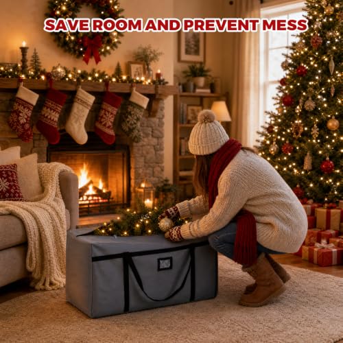 Image of Christmas Tree Storage Bag, Fits 4 /5 Ft Artificial Trees, Grey