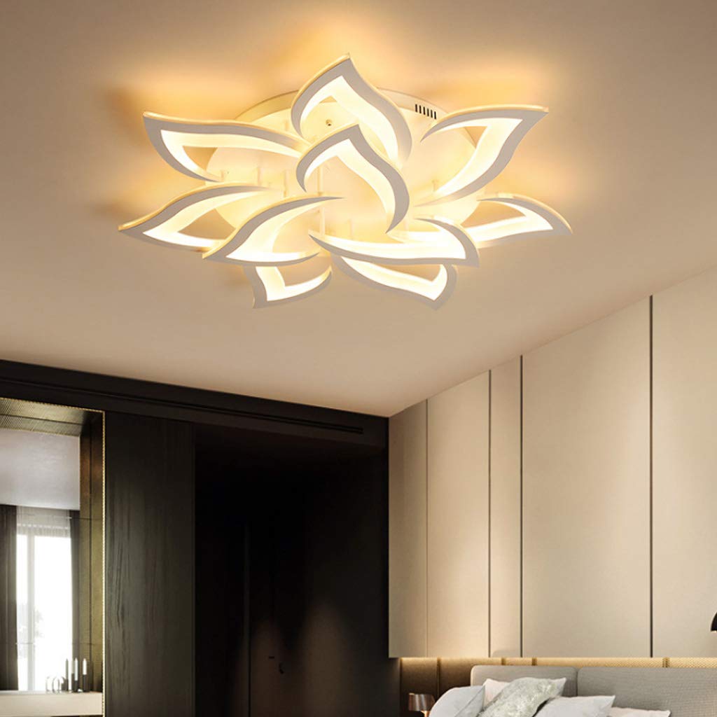 Moderne LED Deckenleuchte In Blütenform – Dimmbar, 70 Cm Durchmesser, Aus Metall & Acryl, Für Wohnzimmer & Schlafzimmer