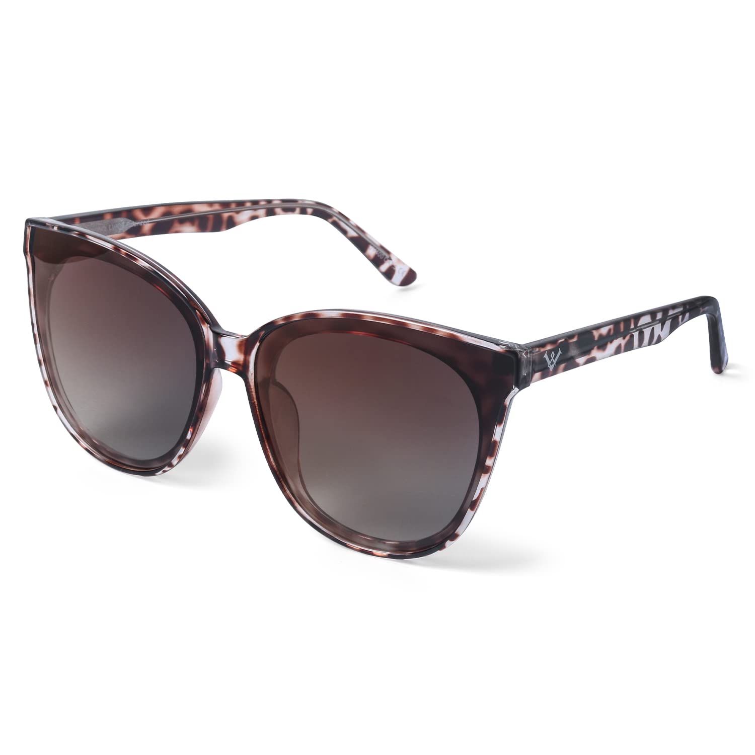 LVIOE Oversized Polarized Sunglasses for Women Trendy Large Cat Eye UV Protection Shade LS1627s