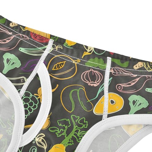 Colorful Line Drawings Fruits Toddler Boy's Underwear 2T 202c12214
