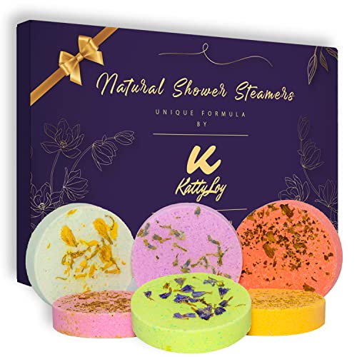 Katty Loy - Natural Shower Steamers Bath Bombs Fizzer Set - Luxury Home Spa - Gift for Women Her Girl Girlfriend Mum Nan Wife - Lavender Rose Mint - Novelty Birthday Present Christmas Stocking Filler - Image 6