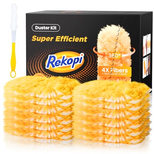 Super Efficient Duster Kit with 12 Duster Refills & 1