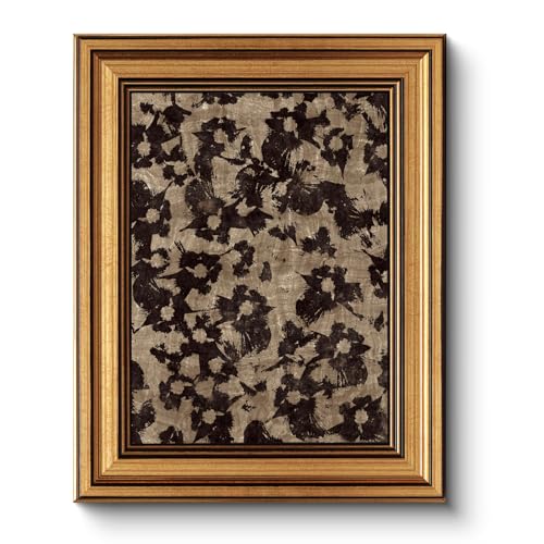 Image of HUARCEY Gold Framed Vintage Wall Art for Living Room, Flowers Painting Prints Shelf Decor for Kitchen, Aesthetic Bedroom Wall Art, Christmas Gifts for Friends or Family (Crushed Flower - 8 inchx10 inch)