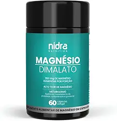 Magnésio Dimalato Premium | 60 Cápsulas Softgel | Nidra Nutrition