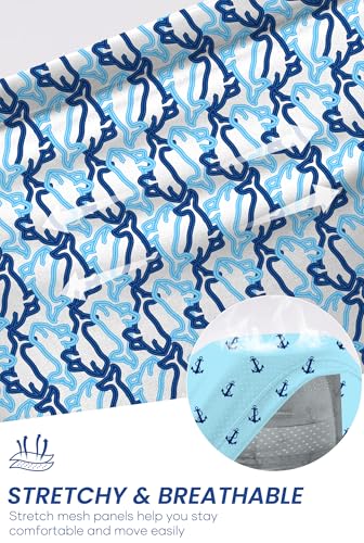 Image of Men's 5'' Swim Trunks with Compression Liner Graphic Beach Dry Fit Lightweight Bathing Shorts (S-XXL)