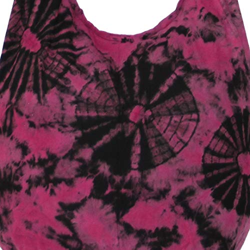 TIE DYE Bohemian Hipster Hobo Boho Hippie Crossbody Bag Purse Black Tone 39"4