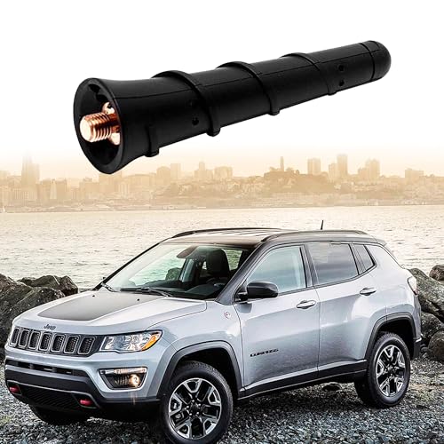 Image of BASIKER Short Antenna for 2011-2025 Jeep Cherokee Compass Renegade Grand Cherokee, Chrysler 200,Fiat 500,Dodge Journey Durango Avenger Dart Nitro,Car Antenna Replacement 5091100AB 68297936AA 5091100AA