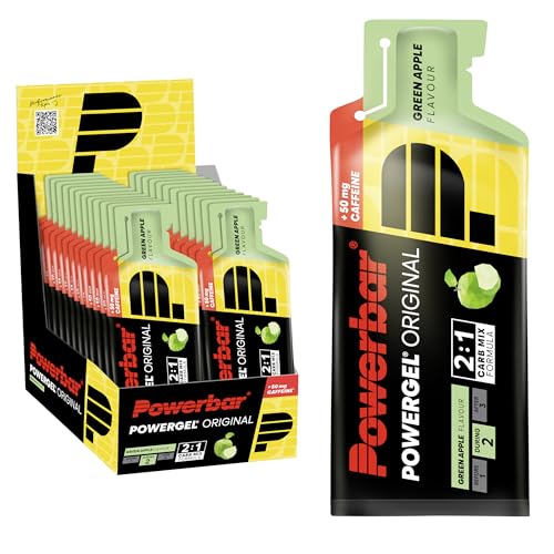 Powerbar - PowerGel Original - Green Apple - 24x41g - High Carb Energie Gel - Natrium - 50mg Koffein
