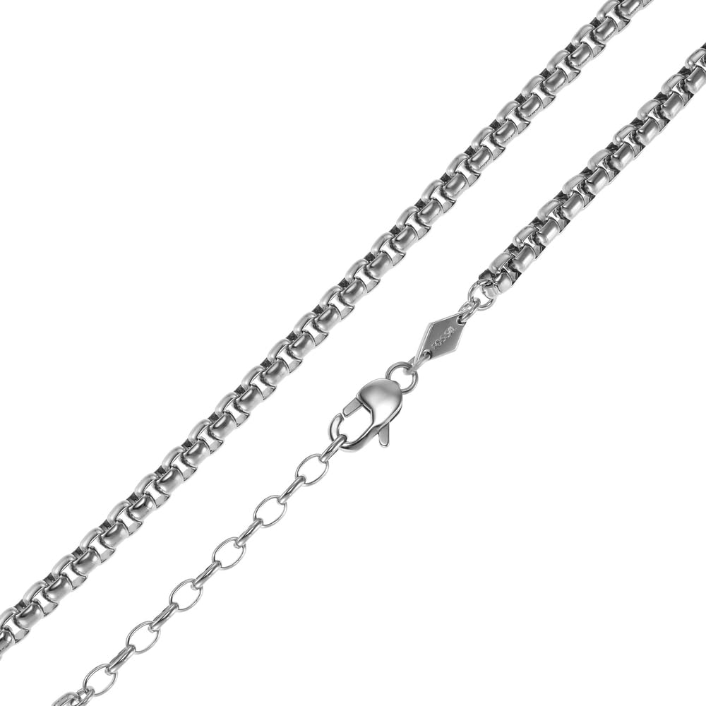Fossil Herren-Halskette, All Stacked Up Edelstahl-Kette Halskette