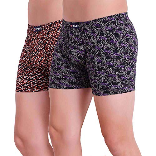 Image of T.T. Pure Cotton Printed Trunks for Men | Regular Fit | Snug Fit | Long Trunks | Inner Elastic | Soft and Comfortable |Assorted Prints| Pack of 3