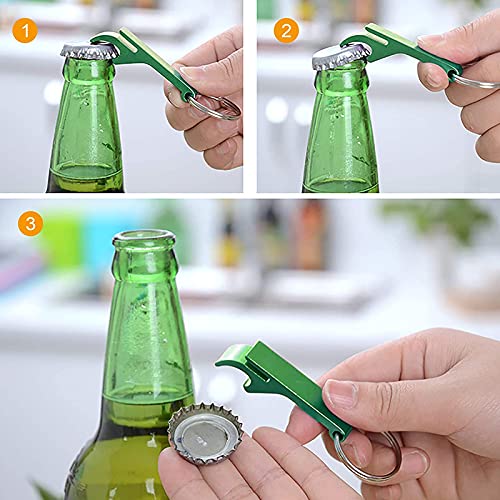 SacJkt Flesopener Sleutelhanger, Aluminium Bier Flesopener, 9 STKS Draagbare Creatieve Mini Flesopener met Sleutelhanger… - Afbeelding 5