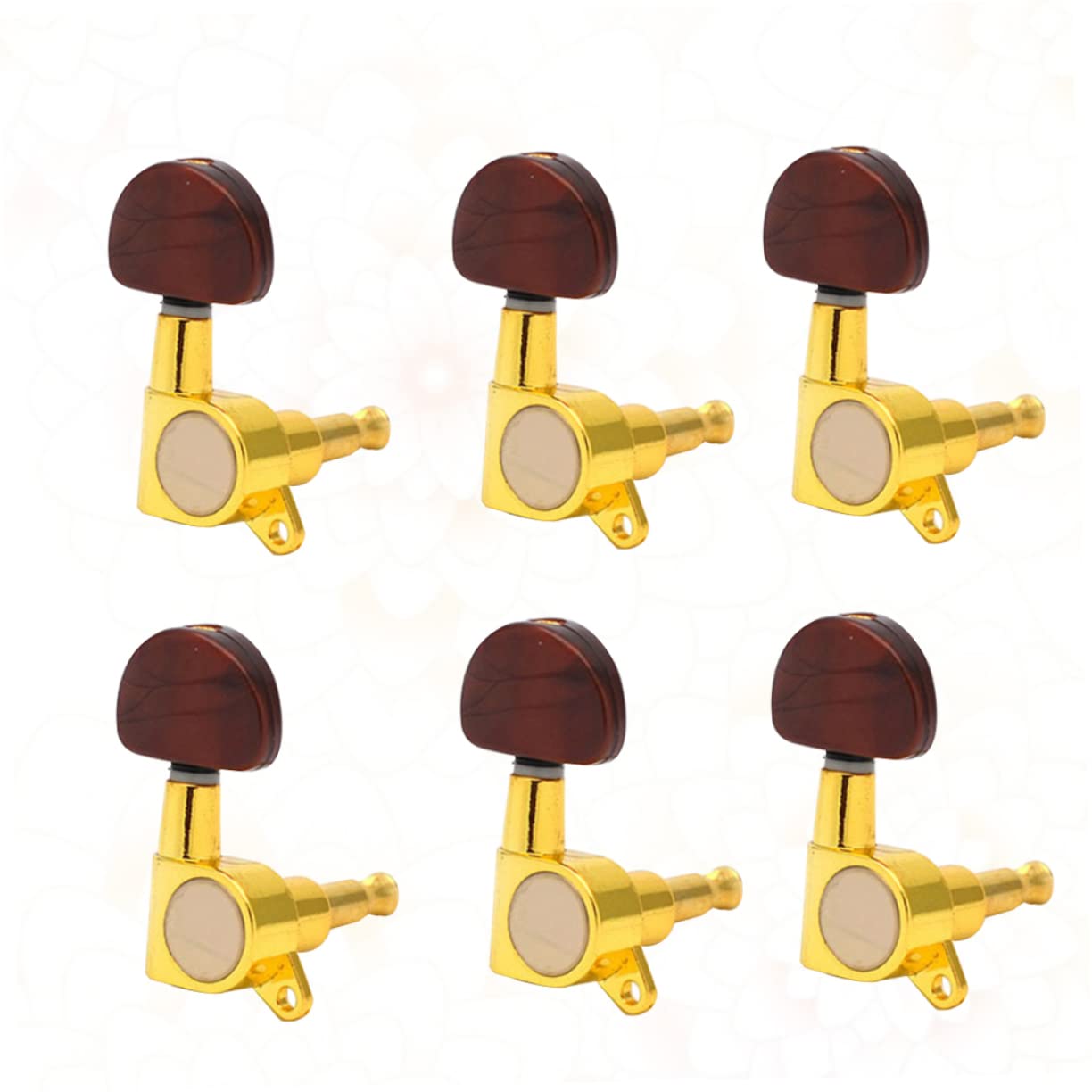 Yardwe 6pcs Guitar Tuning Pegs Essential Replacement for Old or Worn Sealed Guitar Machine Heads for Electric Wooden
