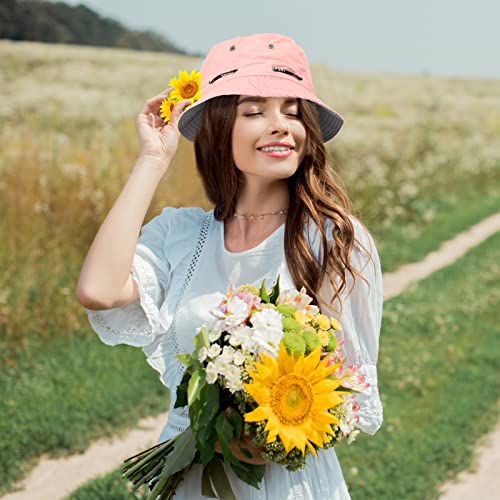 Image of Didaey 12 Pcs Bucket Hat Summer Adjustable UV Protection Hat Bulk Wide Brim with Strings for Beach Camping Hiking