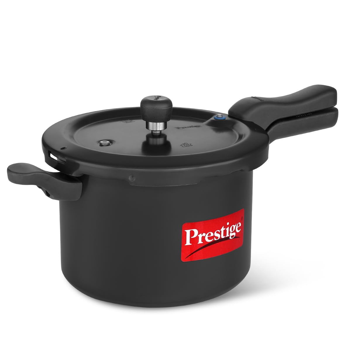 Prestige 5 Litres Svachh Induction Base Outer Lid Hard Anodized Pressure Cooker | Deep lid Spillage Control | Black | Anti-Bulge Base | Controlled Gasket Release System | Cool Touch Weight