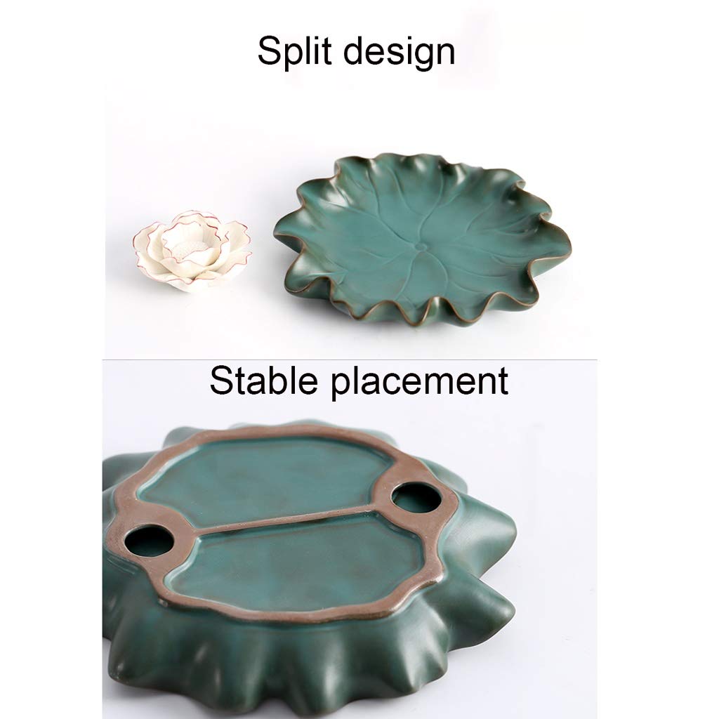 Ceramica Decorativi Titolare Bruciatore Incenso, A Mano Porta Incenso Ash Catcher Vassoio, Holder Lotus Mosquito Coil, Creativo Aromaterapia Porta Bobina Zanzara