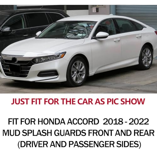Image of Set of 4 Pcs Mud Flaps Splash Guards Mudguards Mudflaps Fit for Honda Accord 2018-2022 Mud Splash Guards Front and Rear (Driver and Passenger Sides)