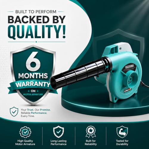 Image of 750W Air Blower for Dust Cleaner for Home | 18000 RPM High-Speed Copper Motor | 6-Speed Modes | 3 Hours Continuous Working | 6 Months Replacement Warranty | Blower for Cleaning