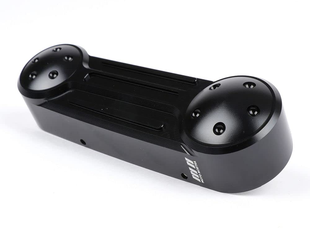 MOTO NOSTRA Schwingenabdeckung gerade CNC schwarz glänzend kompatibel für Vespa GT 125, GT 200, GT 60, GT L, GTS i.e., M31, M45