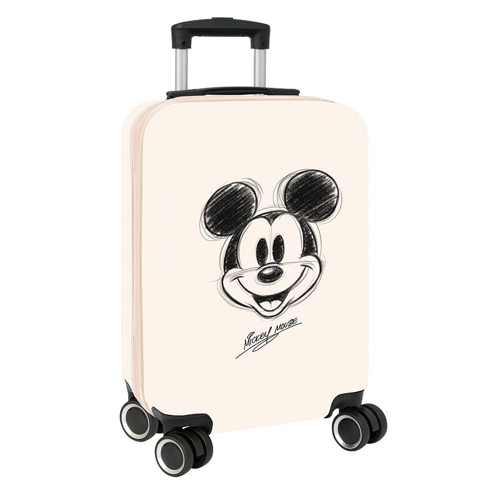 safta MICKEY MOUSE BABY - Trolley da cabina 20 pollici, valigia con ruote, lucchetto di sicurezza, valigia leggera, 34,5 x 20 x 55 cm, Blu chiaro, M, Casual