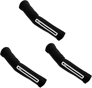 CLISPEED 3 Pçs Bolsa De Braço Mangas De Braço De Corrida Manga De Braço Para Corredores Manga De Braço De Armazenamento De Braço Manga De Corrida Fitness Preta Proteção Solar Capa