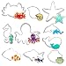 Hangnuo 10 Set Under the Sea Cookie Cutters Stainless Steel, Ocean Creatures Cutter for Biscuit, Fondant, Fruit, Bread