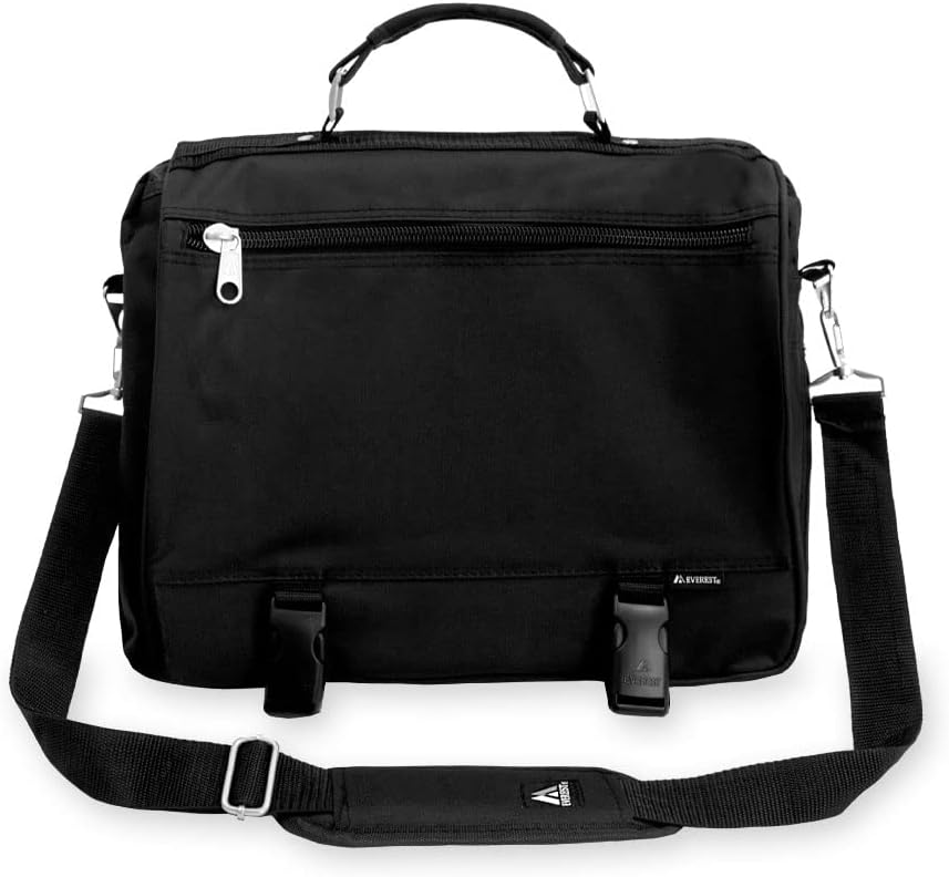 Everest Portfolio Briefcase, Black, One Size