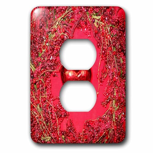 Cache pour prise de courant motif cœur couronne rouge 3dRose lsp_76753_6
