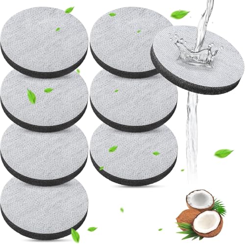 ZLXHDL Paquete de 12 discos de filtro de agua para rellenar, pastillas de purificación de agua de carbón activado para botellas compatibles con Brita Fill & Go – Reduce PFAS, cloro, micropartículas