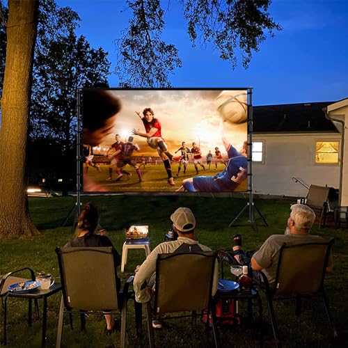 Wootfairy TFQF-375 Projector Screen And Stand, Wootfairy 180 Inch Portable And Foldable Projection Screen 4K Hd 16:9 Rear Front Wrinkle-Free Movie Screen With Carry Bag For Indoor Outdoor Home Theater Backyard Cinema thumb #5