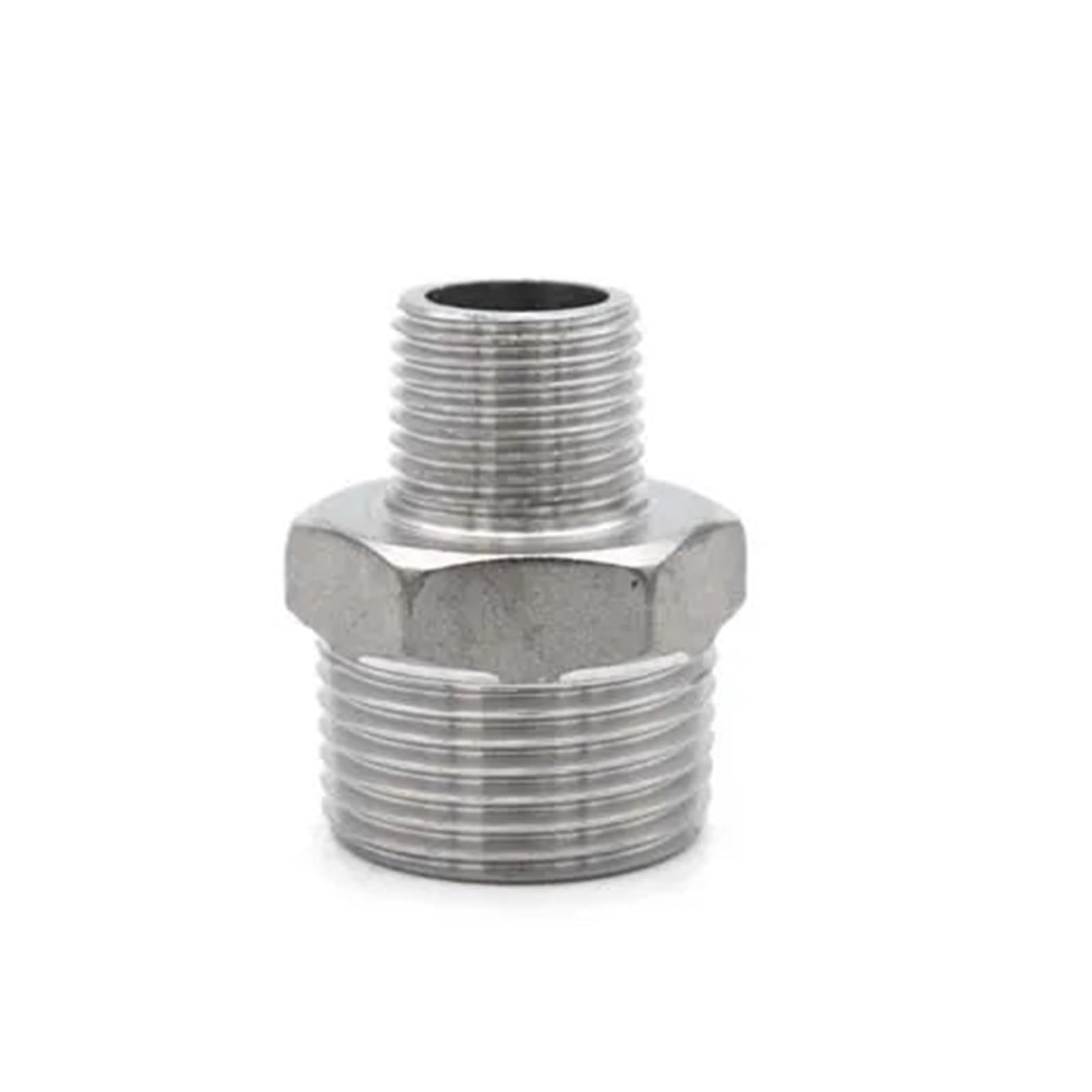 IDGTTLDF 1PC 1-1/2" to 1/2" BSP Male Thread Reducer 304 Stainless Steel Plumbing connection