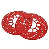 Disc Rotor Cover, Disk Brake Cover, 2PCS/Set Universal Auto Car Wheel Aluminium Disc Drum Rotor Trim Decorative Covers Retrofit Brake Racing Cover 26cm/10.23in(Red)