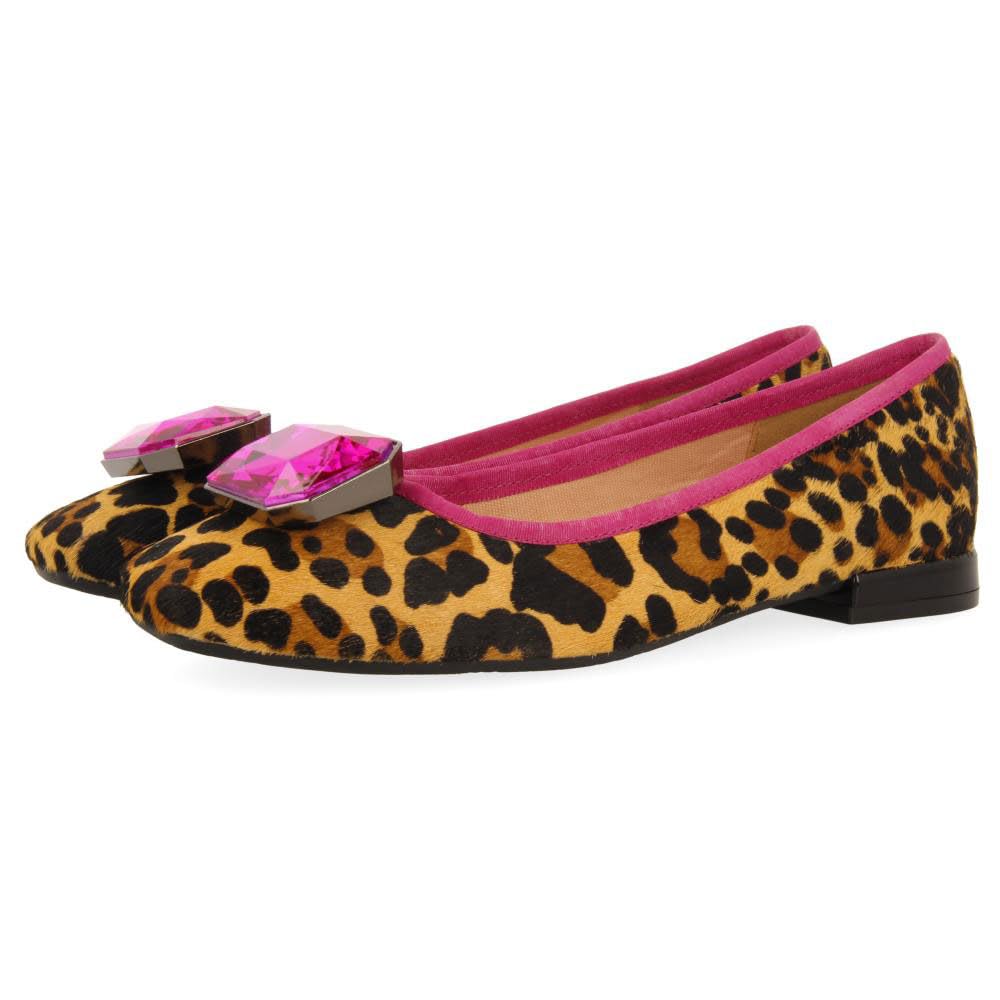 GIOSEPPO Bailarinas Piel Leopardo CLYMAN