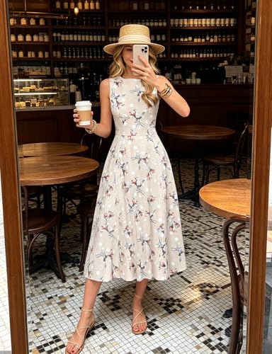 Image of Simple Flavor Women's Vintage Dress Sleeveless O-Neck Party Cocktail Dress