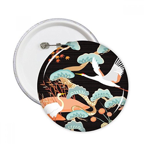 Badge rond motif grues pour personnaliser un sac à dos ou une veste en jean d'une touche XL