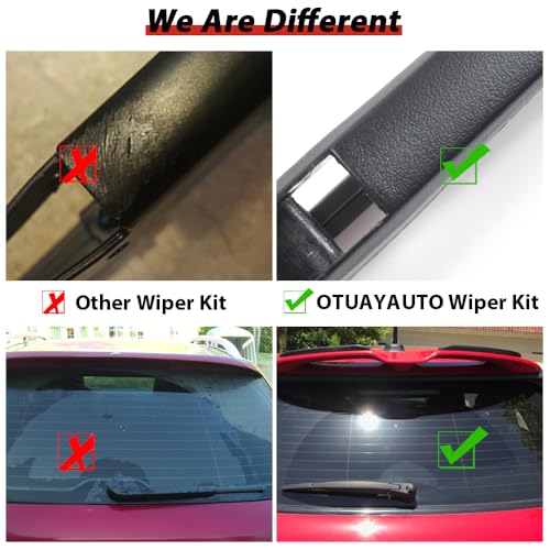 Image of OTUAYAUTO Rear Windshield Wiper Replacement for Audi Q3 2015-2024 Back Wiper Arm and Blade Assembly