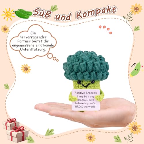 Mwmoeen Lustige Positive Kartoffel Pocket Hug, Kreative Positive Broccoli Puppe Beste Freundin Geschenke für Freundin Frauen(A28)