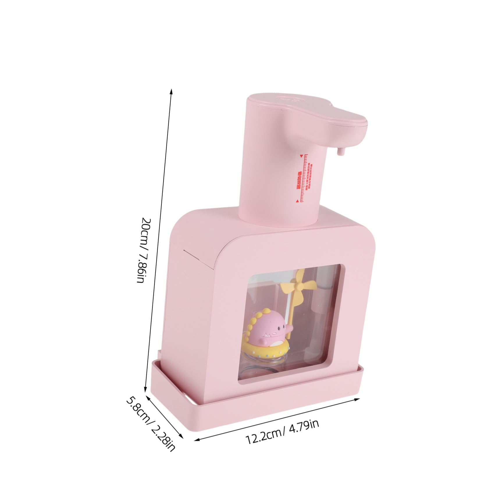 Gadpiparty Dispensador Automático de Jabón Líquido sin Contacto, Bomba Dispensadora de Jabón, Abs, Rosa, Sensor Infrarrojo, Carga USB, para Baño y Oficina