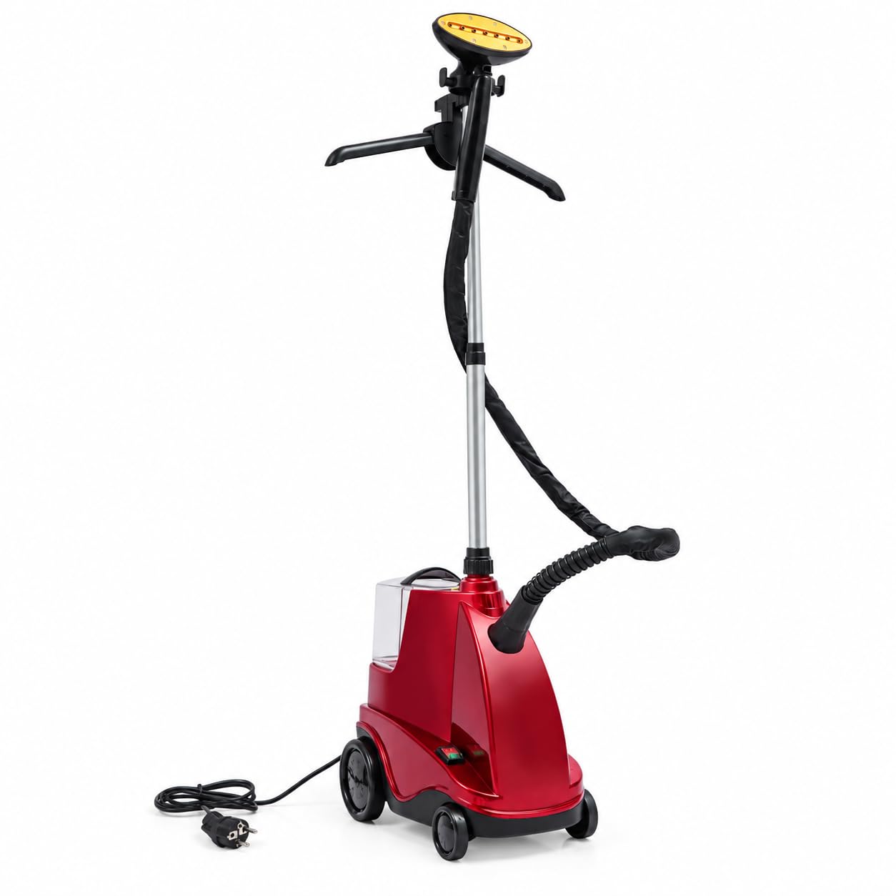 Vertikaler Dampfglätter 2500W Höhenverstellbar Steamer Dampfbügeleisen 70ml/min Kleiderdampfer 3 Dampfstufen Dampfgarer für Kleidung aus Seide, Faser, Nylon, Polyester, Wolle
