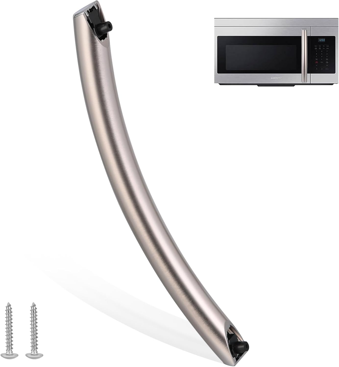 Upgraded ME16A4021AS Microwave Door Handle,DE94-04313F Compitable with sam-Sung ME16A4021AS Microwave, Especially for ME16A4021AS/AA Microwave Oven Door Handle Replacement, Alloy Material