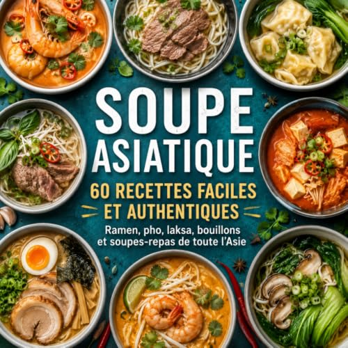 Soupe Asiatique :: 60 Recettes Faciles et Authentiques Ramen, pho, laksa, bouillons et soupes-repas de toute l’Asie (French Edition) image 2