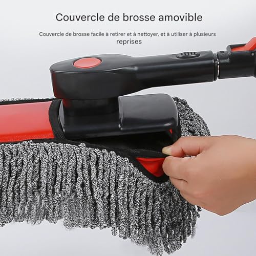 Manche télescopique pour lavage auto afin de nettoyer les zones hautes sans escabeau
