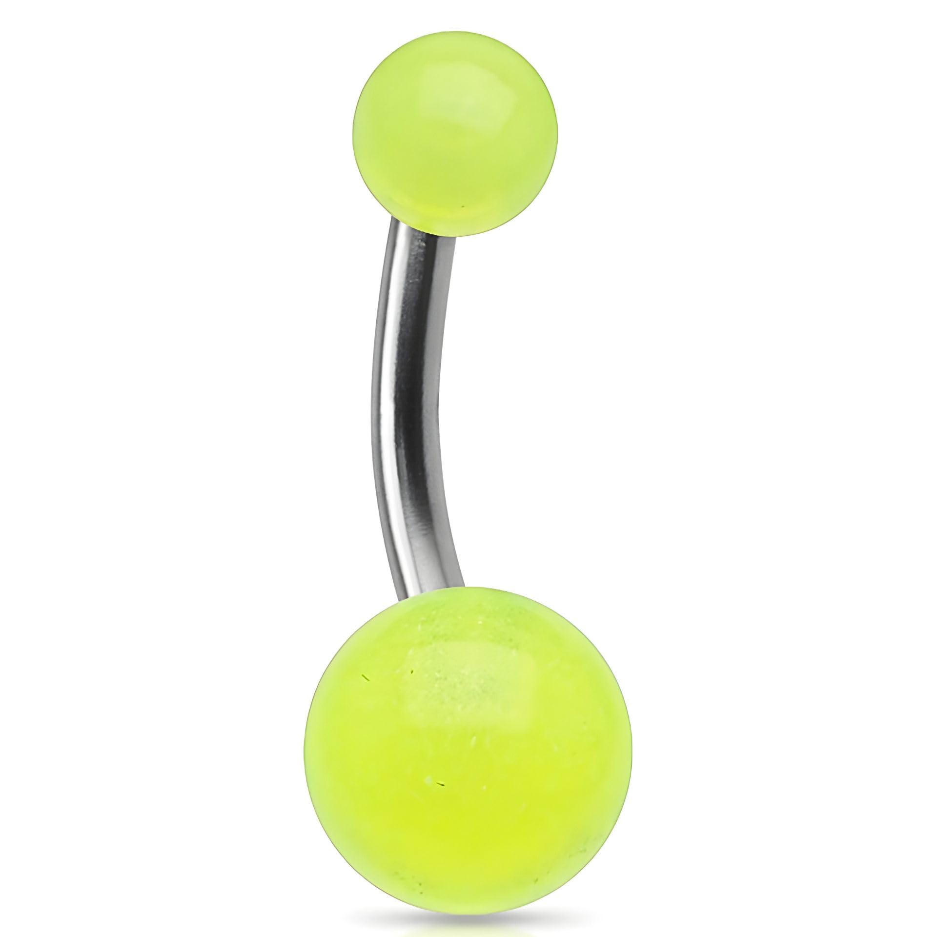 Glow in The Dark Green 'LimeLite' Belly Button Navel Ring for Women and Girls (BB0231) 1 Pc-image-25