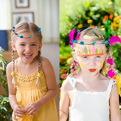 Fascigirl Bloemenhoofdband, 10 stuks led-bloemenkrans, slinger, haaraccessoires, wijnstok, hoofdband, voor dames… - Image 6