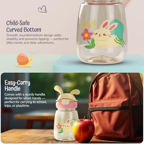 Image of BAYBEE Zippy 540ML Sipper Bottle for Kids | BPA Free Anti-Spill Sippy Bottle | Drinking Training Water Bottle for School Kids with Soft Silicone Straw | Sipper Bottle for Infants & Toddlers (Pink)