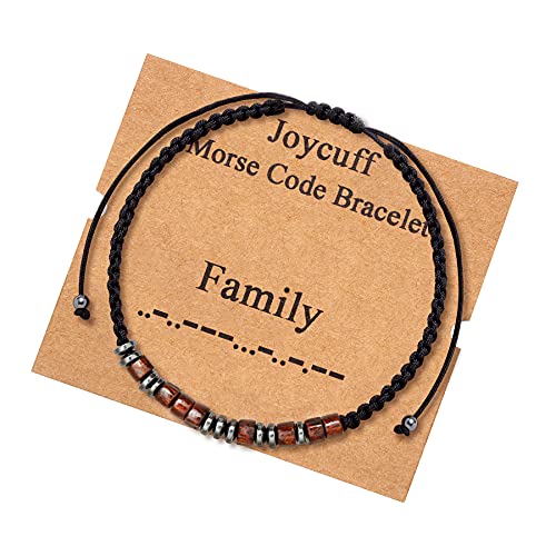 Image of JoycuFF Inspirational ๐๐จ๐ซ๐ฌ๐ ๐๐จ๐๐ ๐๐ซ๐๐๐๐ฅ๐๐ญ ๐๐จ๐ซ ๐๐จ๐ฆ๐๐ง Secret Message Wood Beads with Cord Jewelry Birthday Mother's Day ๐๐ข๐๐ญ ๐๐จ๐ซ ๐๐๐ซ Mother Grandmother