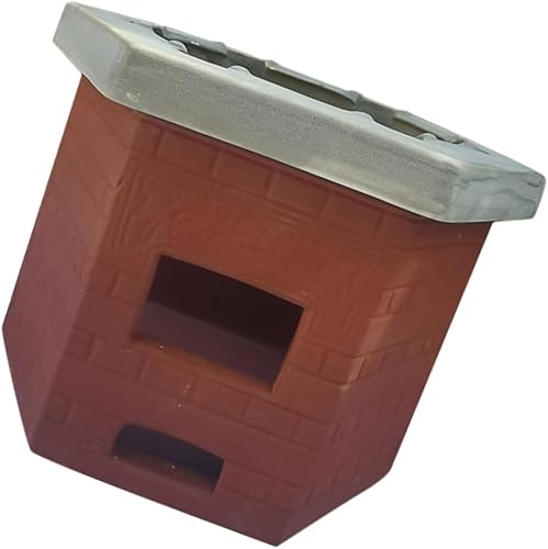 Yardwe Adorno de estufa de cocina en miniatura, decoración de banco de cocina de cerámica para casa de muñecas, diseño delicado para casa de