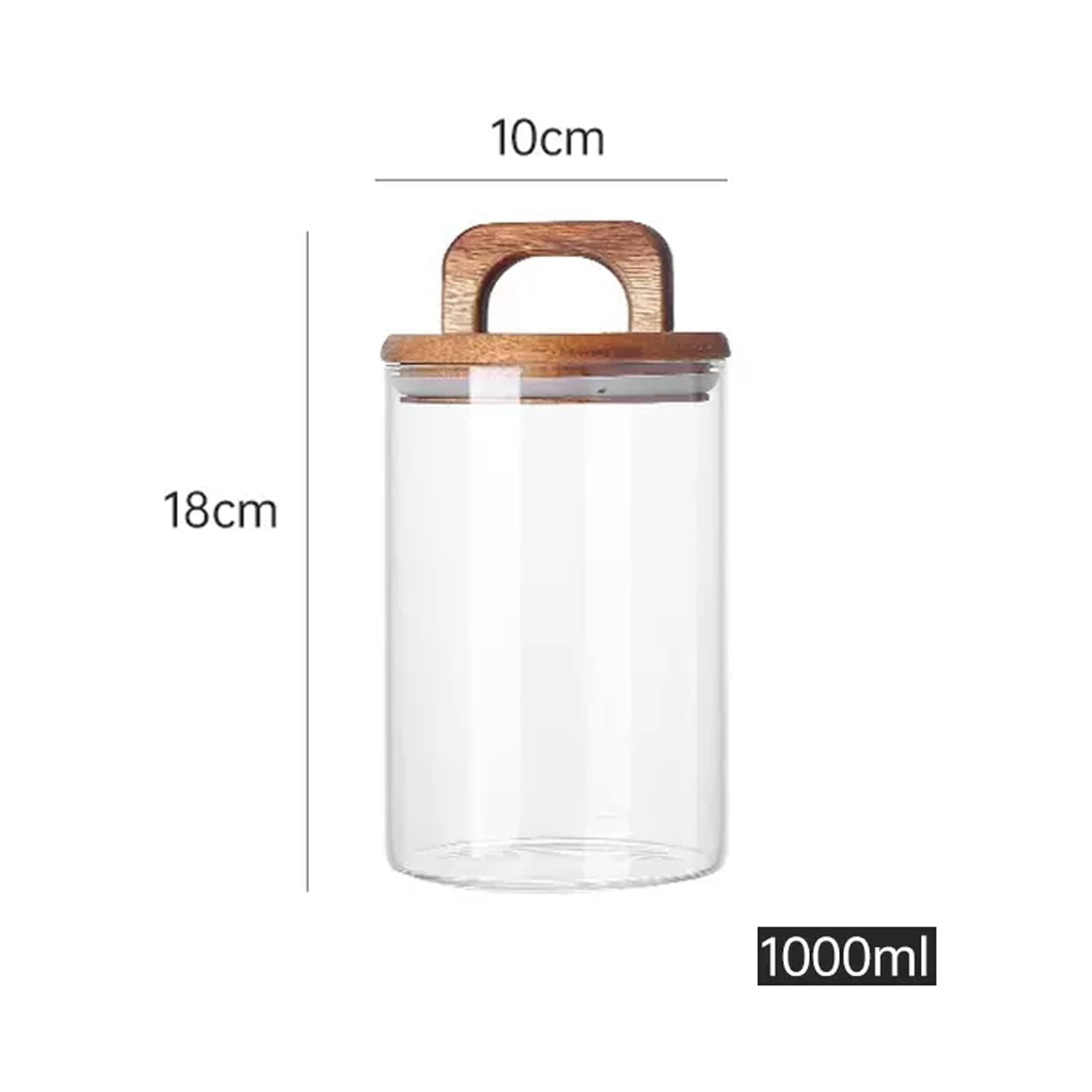 Kanister für Tee, Kaffee und Zucker Transparente Glas-Tee-Aufbewahrungsbehälter, Lebensmittelaufbewahrung
